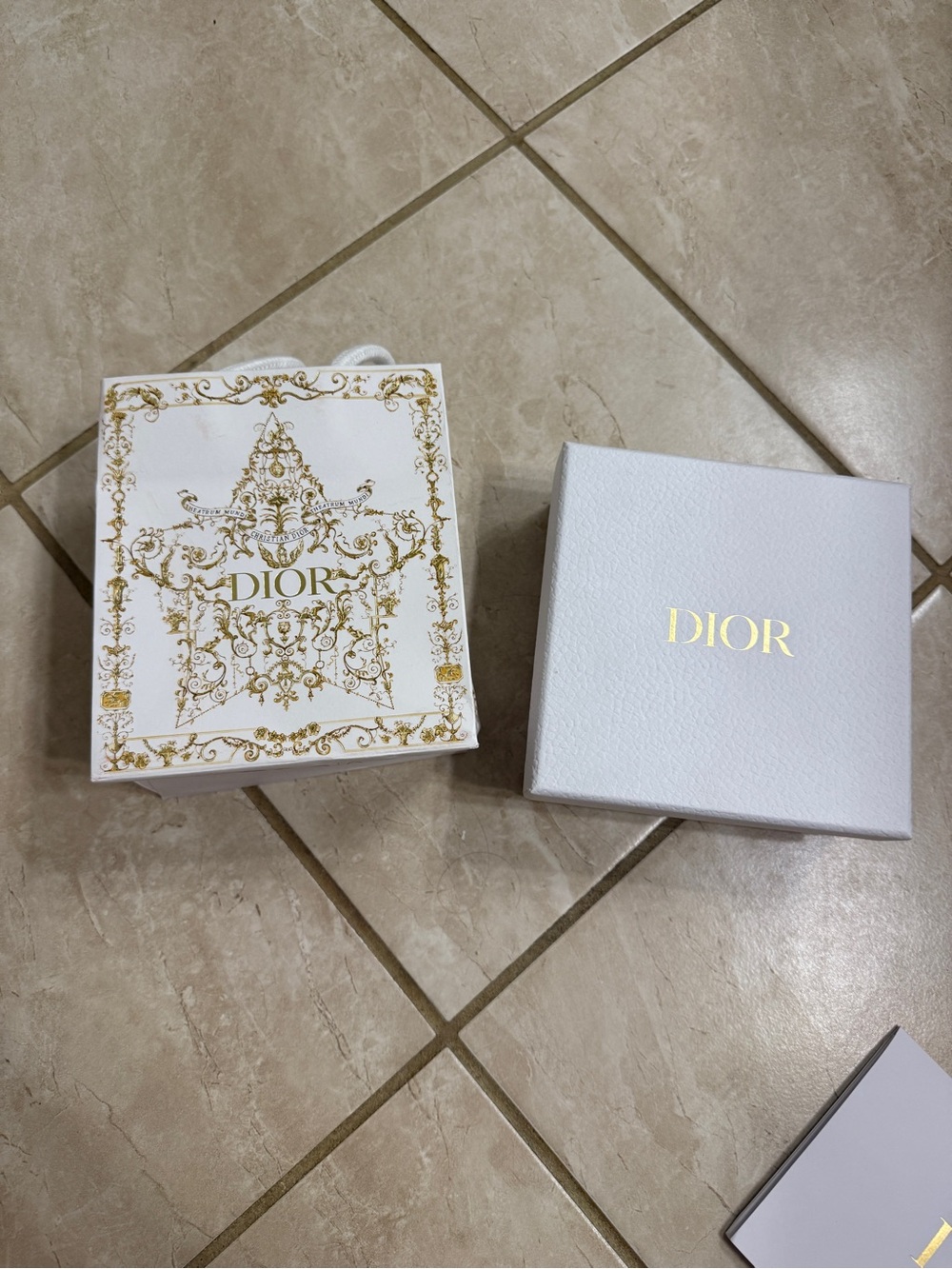 Dior White and Gold Decorative Wall Box Art Set